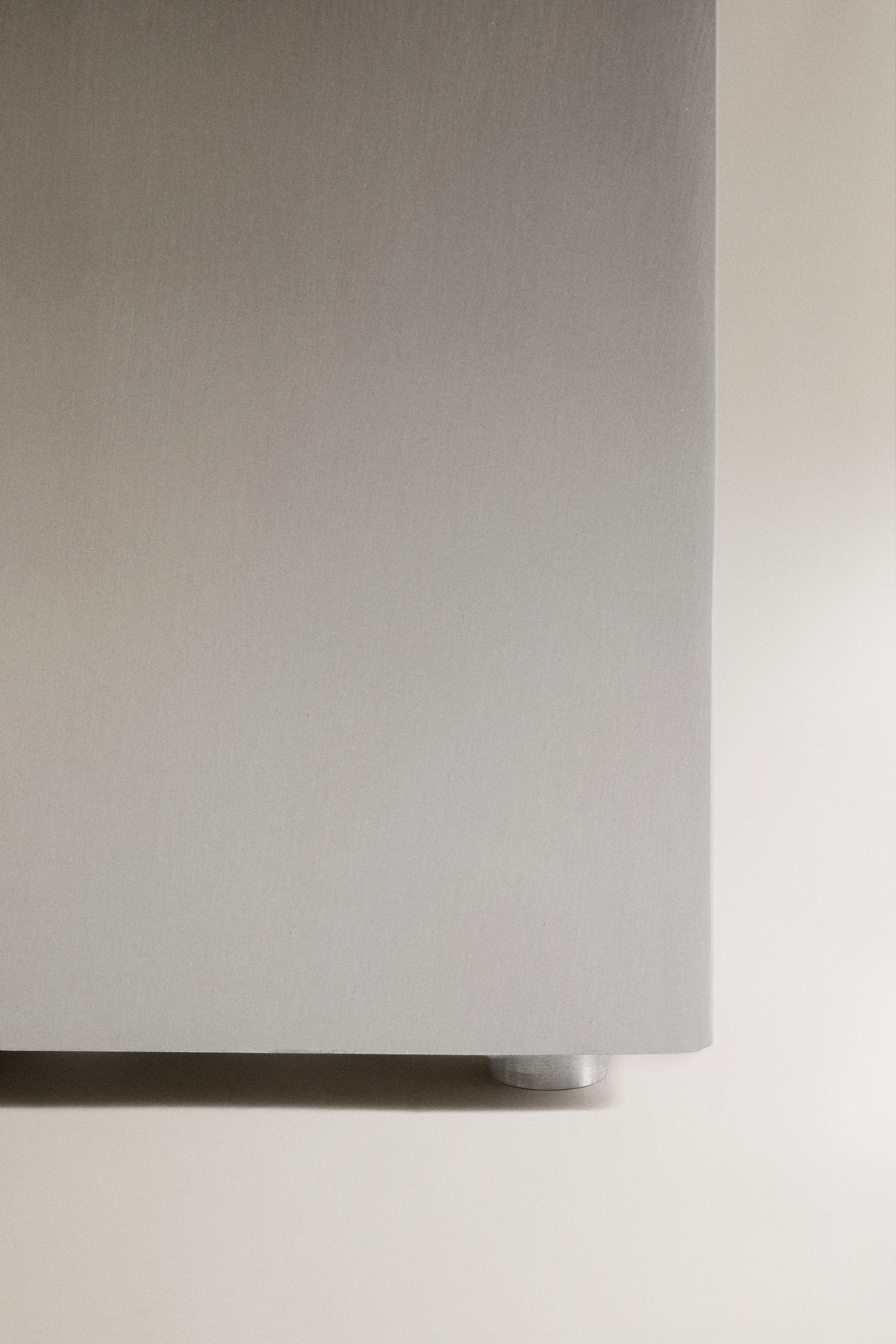 TALL BRUSHED STAINLESS STEEL PEDESTAL | STUDIO MARY LENNOX